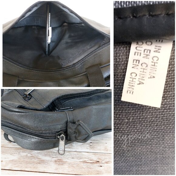 Unisex Messenger Laptop Bag Black Work School Bag Detachable Strap Top Handles - Picture 7 of 12